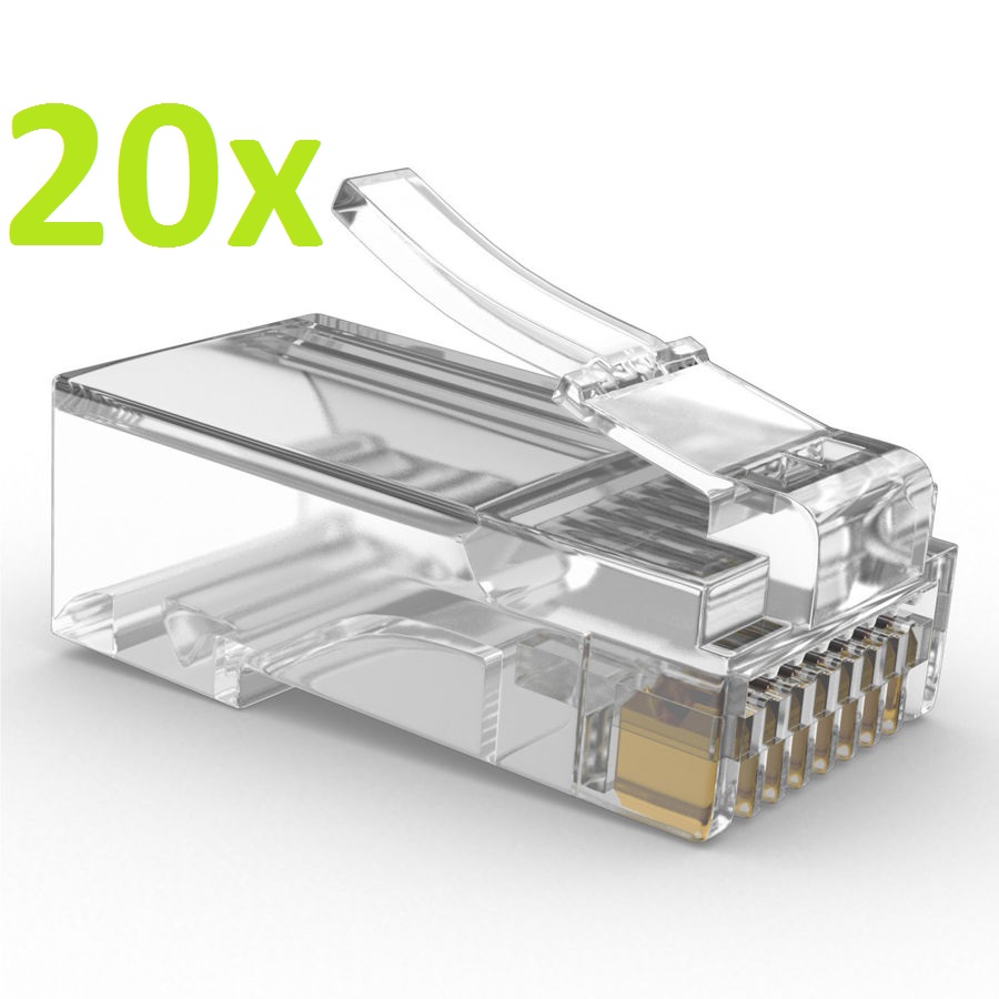 20 x Mufa RJ45 Retea Conector UTP 8P8c