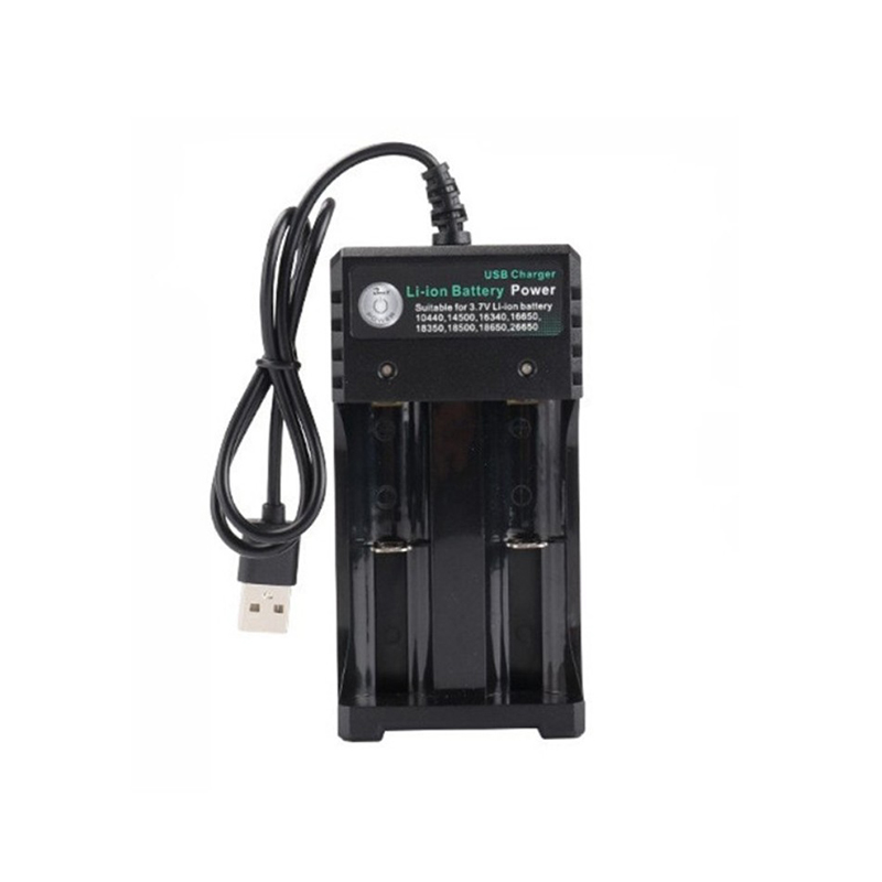 Incarcator dublu USB pt acumulator 18650, 4.2V 1000mA