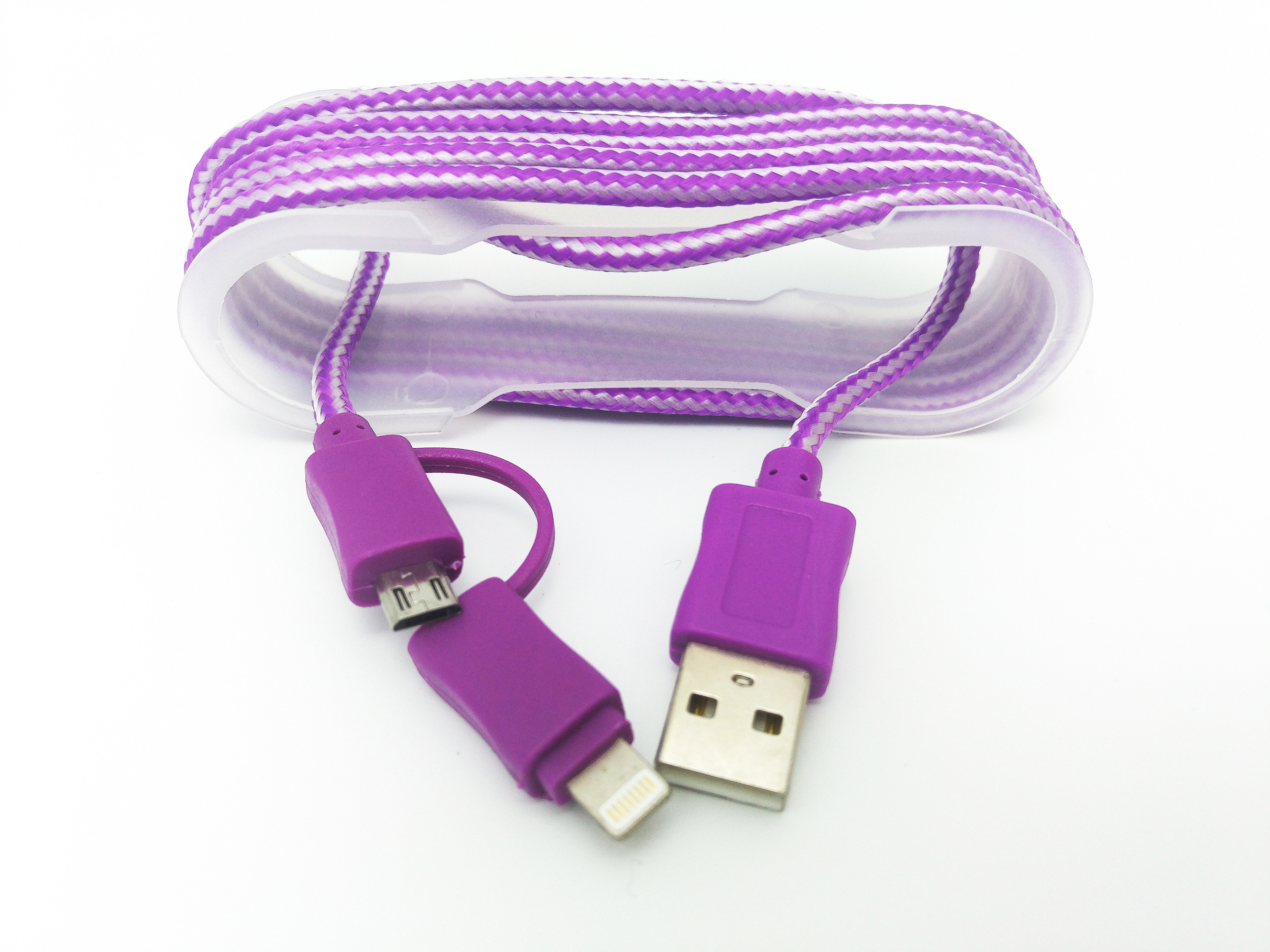 Cablu De Date MRG M-171, 2 In 1, Iphone 5/6 + Micro USB, Mov