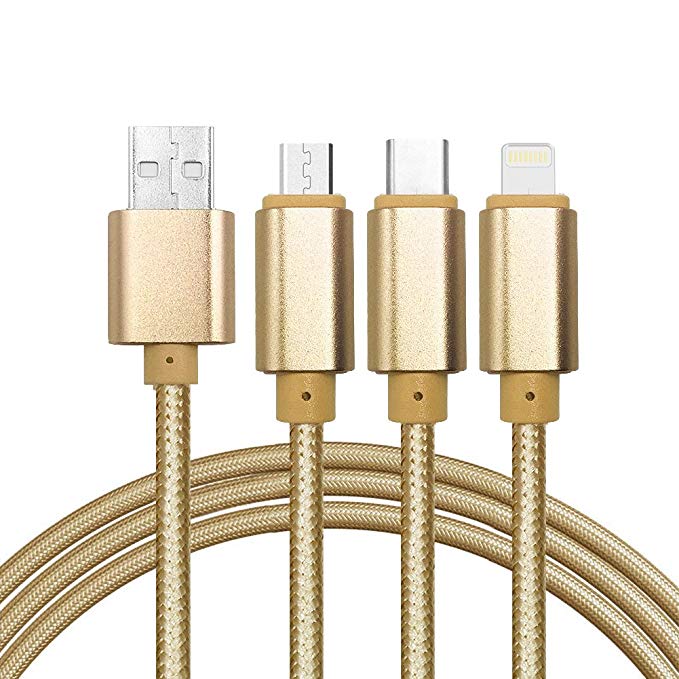 Cablu De Date 3 In 1 Iphone 5/6 + Micro Usb + Type C