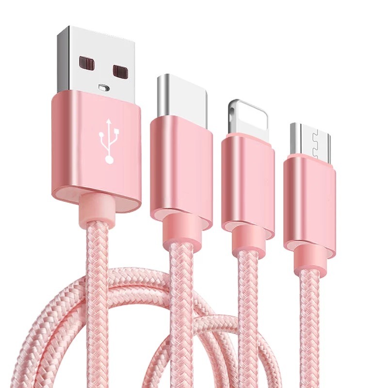 Cablu De Date 3 In 1 Iphone 5/6 + Micro Usb + Type C