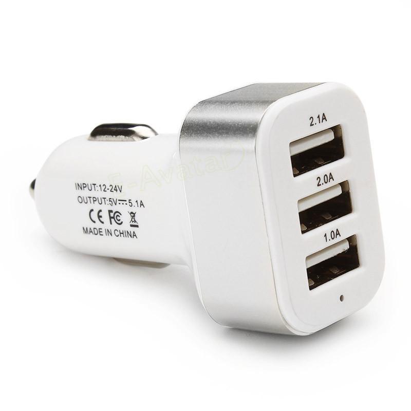Adaptor Priza Bricheta MRG L-178, 12-24V auto, 3 x USB, Gri