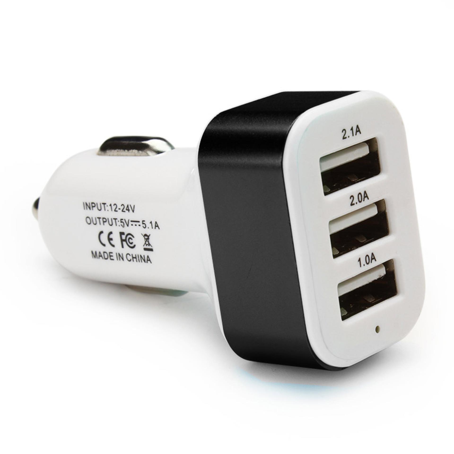 Adaptor Priza Bricheta MRG M-280, 12-24V Auto, 3x USB, Negru