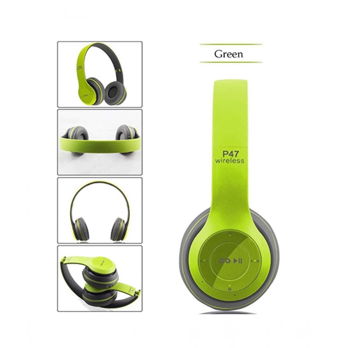 Casti wireless MRG® L-P47 Verde cu Bluetooth , Handsfree