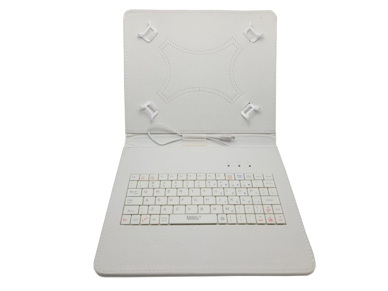 Husa cu Tastatura pentru Tableta 9.7” MRG L-462, Micro Usb, Model X, Alb