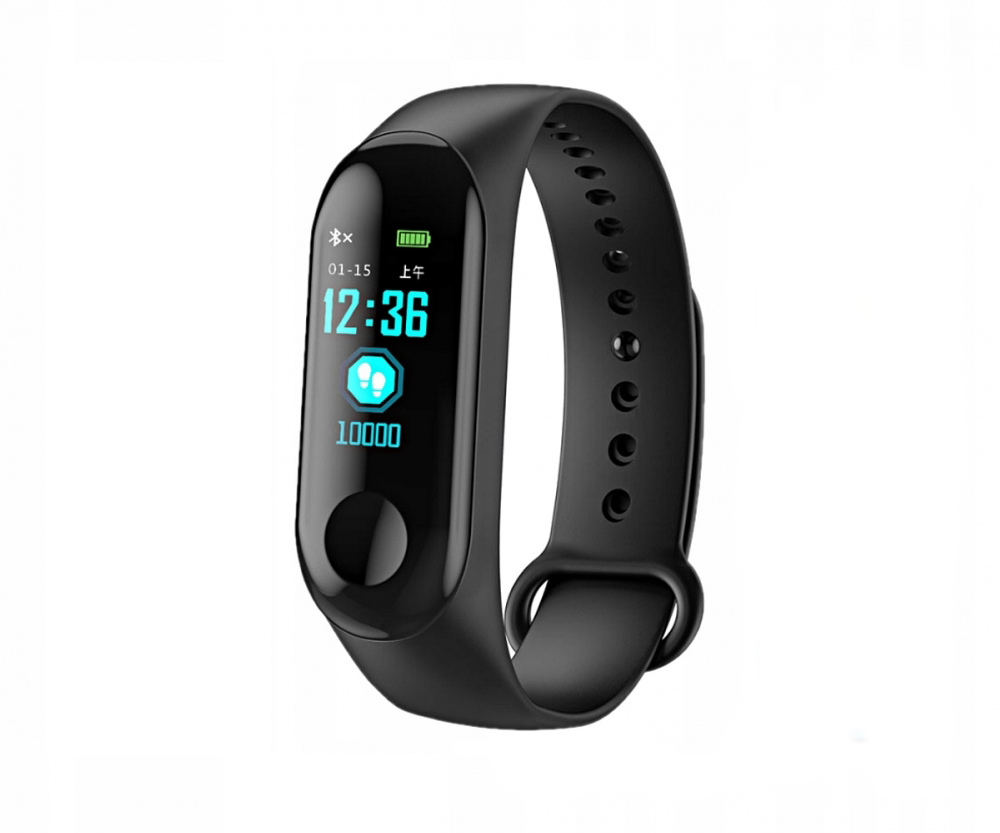 Bratara fitness MRG M-M3, Bluetooth, Smart, Negru