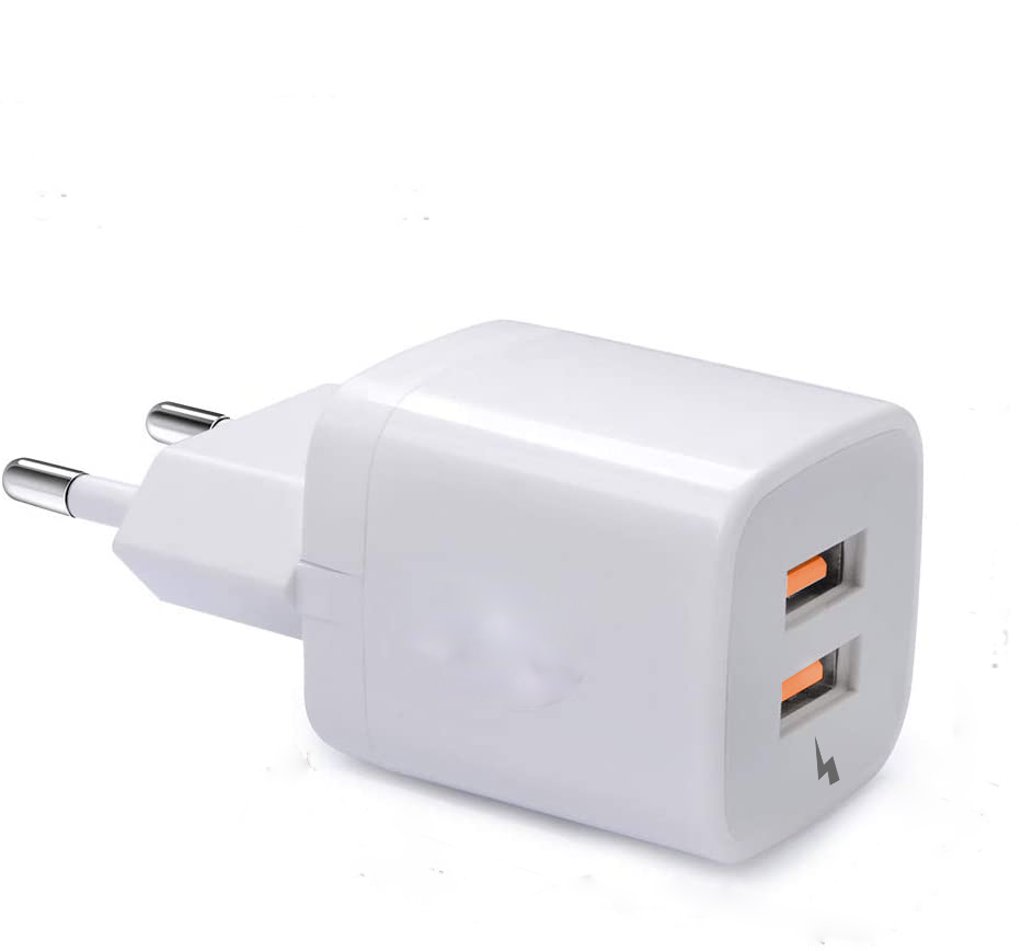 Incarcator telefon 5A MRG M-TC04, Fast charging, 2 porturi USB, Alb