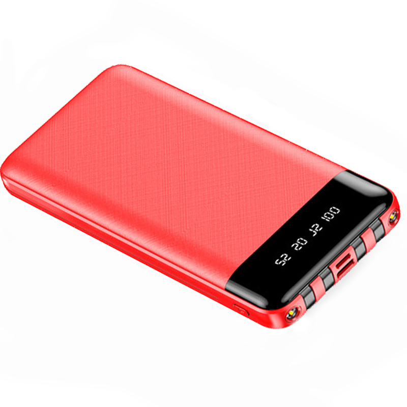 Baterie Externa Power Bank MRG M-486, 12.000 mAh, 3 in 1, Display LCD, Rosu