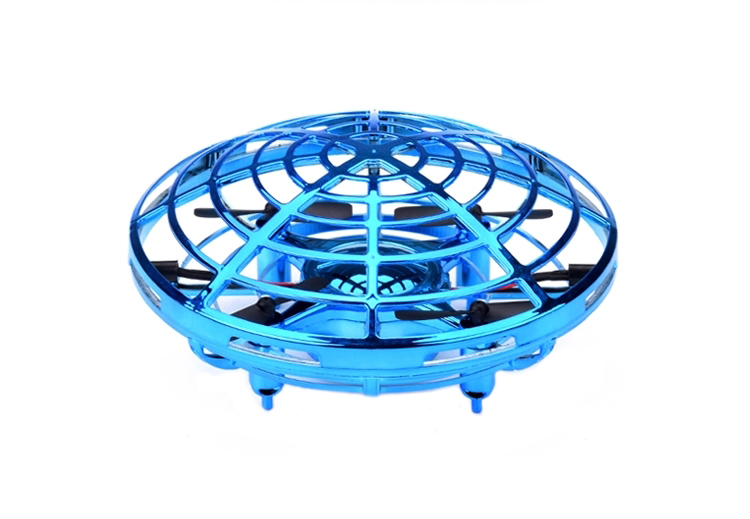 Mini Drona UFO MRG M-909, Senzori infrarosu, Diametru 11 cm, Albastru