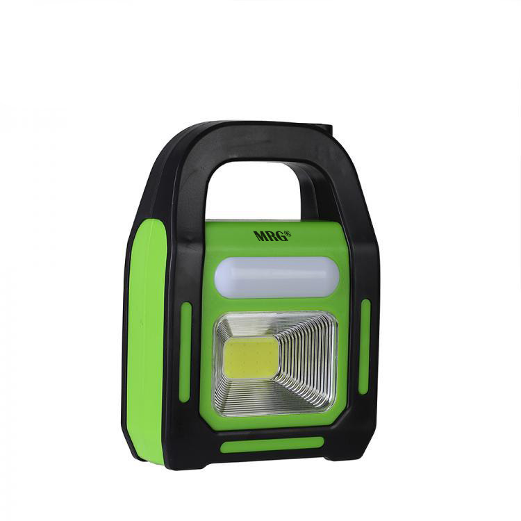 Lanterna Lucru MRG M-HB-9707A, Reincarcabila, Cu LED, Negru/Verde