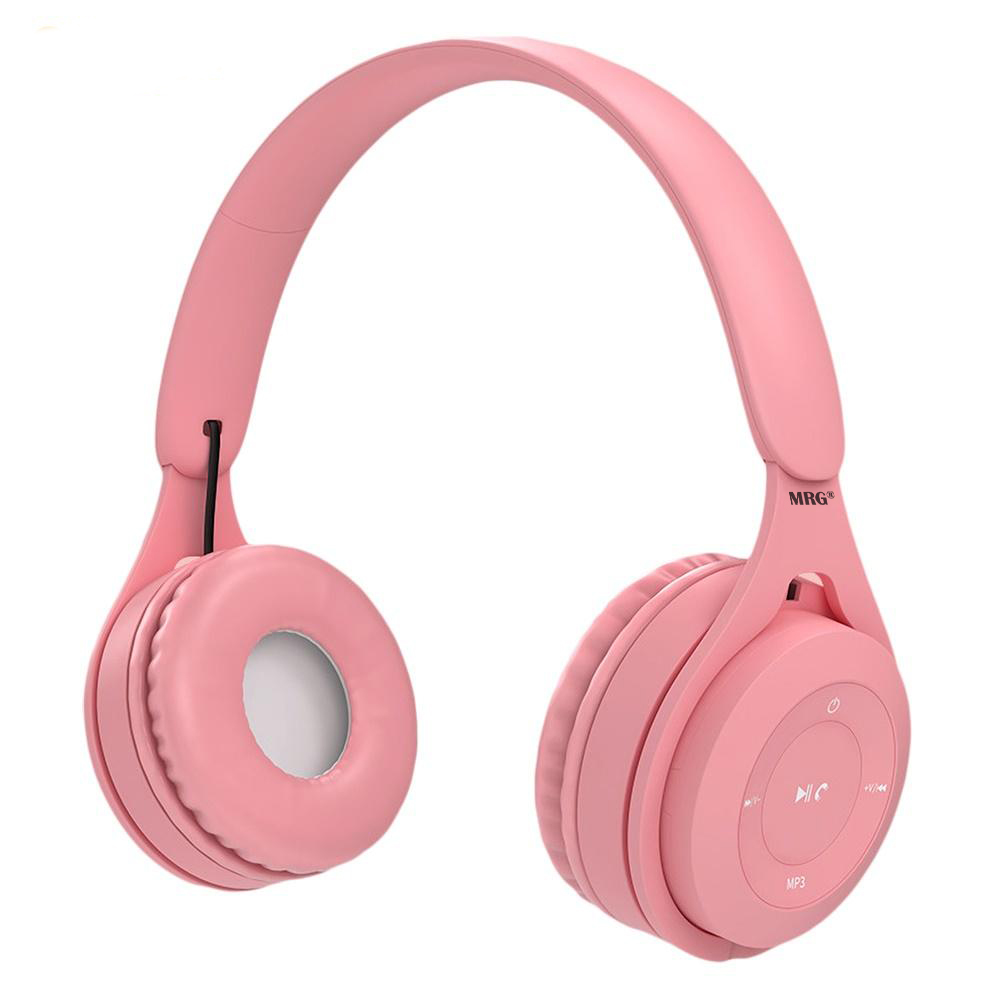 Casti wireless MRG MYO8, Handsfree, Cu bluetooth, Roz