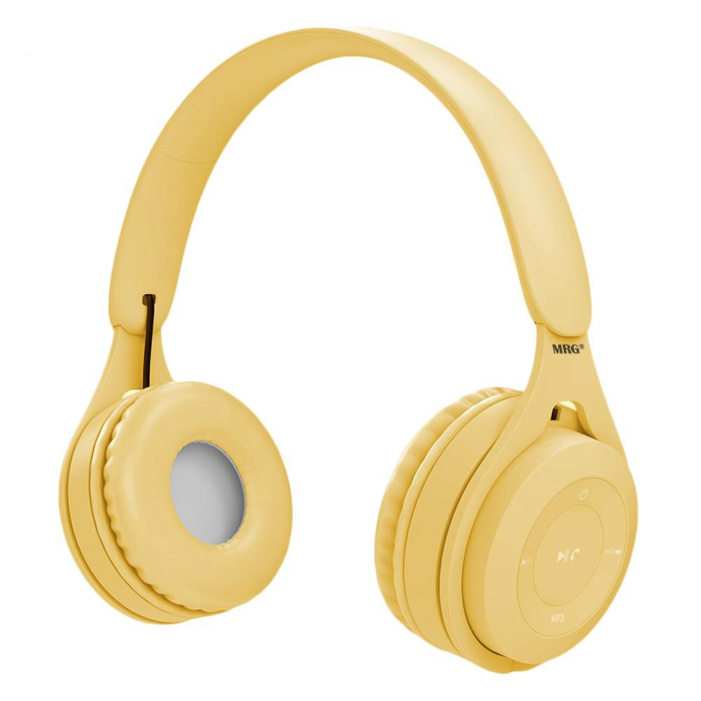 Casti wireless MRG MYO8, Handsfree, Cu bluetooth, Galben