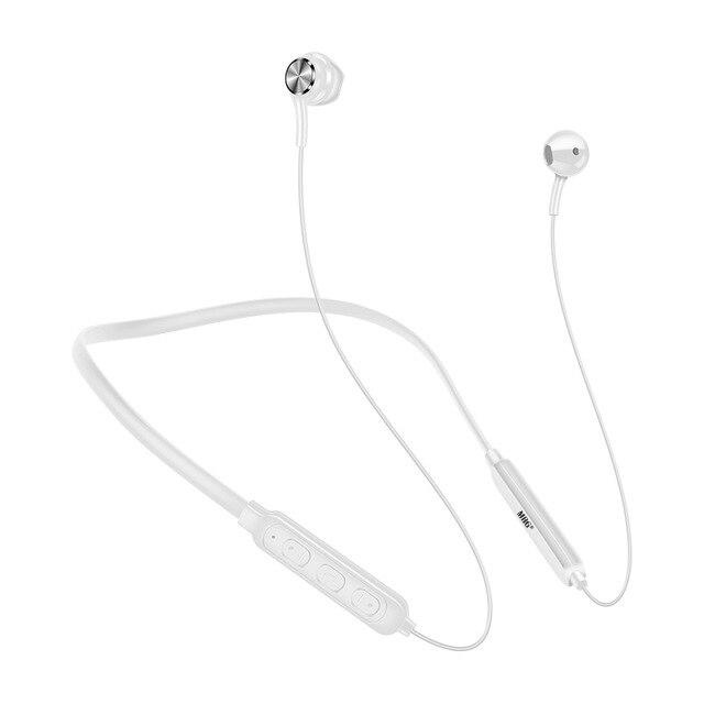 Casti bluetooth sport MRG MG03, Neckband, Handsfree, Alb