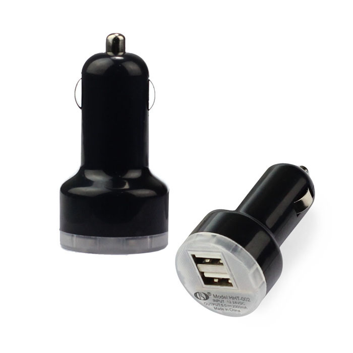 Adaptor Priza Auto MRG, Bricheta 12-24V, 2 x USB, Negru