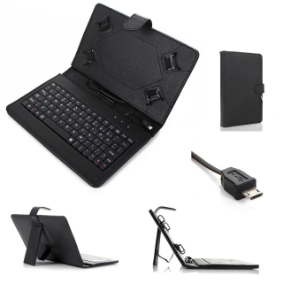 Husa Tableta 10 Inch Cu Tastatura Micro Usb Model X, Negru