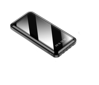 Baterie Externa Power Bank MRG M-489, 12.000 mAh, 3 in 1, LCD Sticla 1, Negru