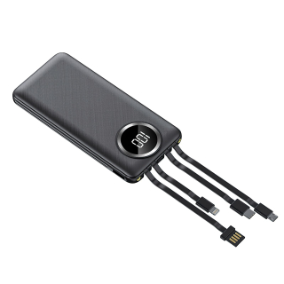 Baterie Externa Power Bank MRG M-492, 12.000 mAh, 3 in 1, Ecran LCD, Negru